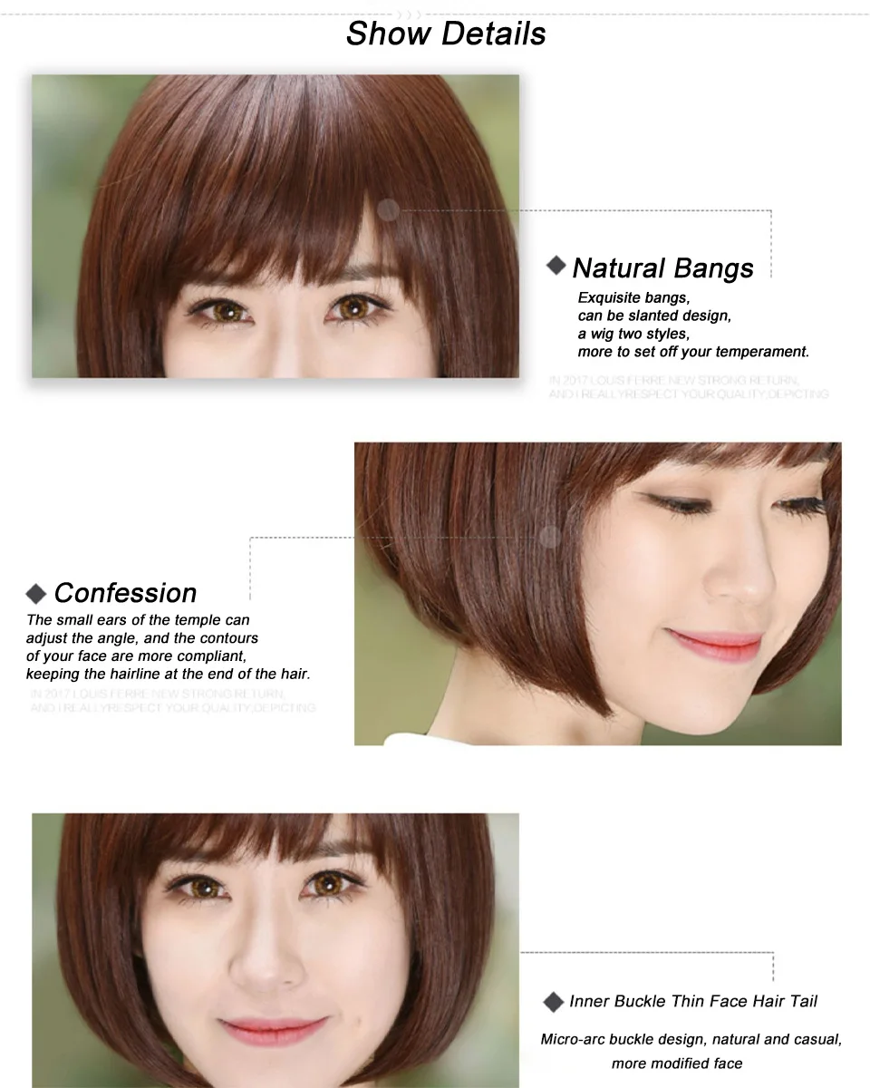 MEIFAN синтетический короткий прямой боб парики с челкой для женщин натуральные волосы коричневый черный парик с толстой челкой