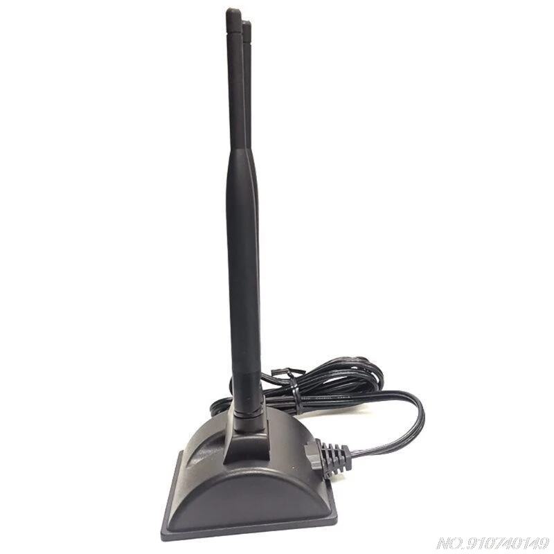 

5G Dual Band WiFi Antenna High Gain 6DBi Omni Directional RP-SMA Plug Connector with Magnetic Base for Wireless Router N16 20