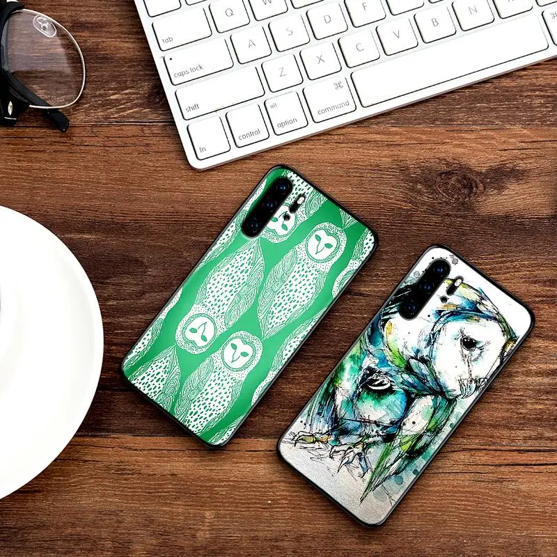 Животное Сова из мягкого силикона с узором телефон чехол для huawei P10 P20 2019 P8 P9 Mini P30