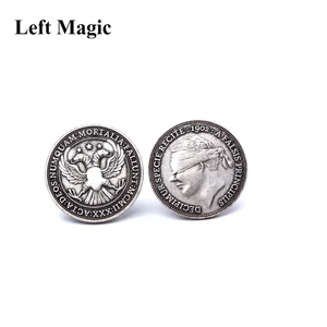 1902 Антикварная Серебряная отделка монеты-Волшебные трюки монеты Волшебные трюки реквизит аксессуары сцена крупным планом Волшебная Комедия