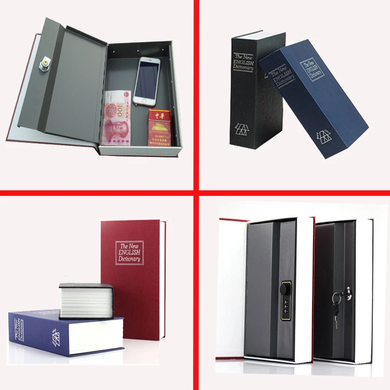 18*11.5*5.5cm safe box security secret stash key lock hidden cash money safety hide storage locker small Coin book | Безопасность и