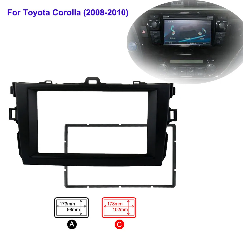 Автомобильный радиоприемник 2Din для TOYOTA 2008 2010 Avensis Facia панель Лицевая