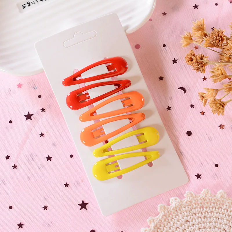 6 шт./компл. аксессуары для волос карамельный цвет зажим Принцесса заколка