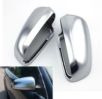 for audi a4 b6 b7 a6 c6 car rearview mirror cover side wing mirror protect frame covers trim silver matte chrome shell cover
