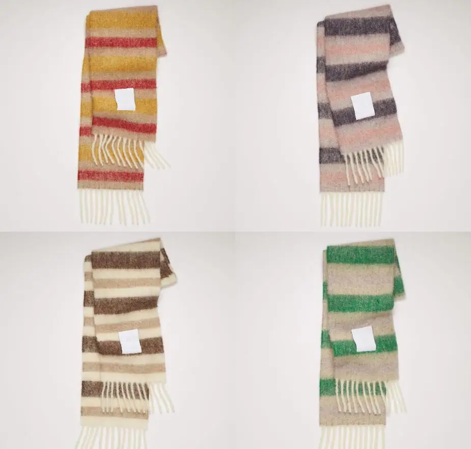 

Winter Scarf Women Cashmere Warm Pashmina Stripes Plaid Foulard Female Scarves Wraps Thick Soft Bufanda Tassels Shawl Long Stole