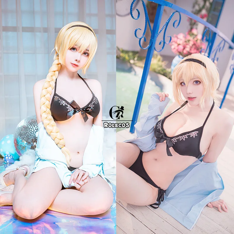 Косплей костюм ROLECOS в японском стиле FGO купальник с принтом Джоан дуги одежда для
