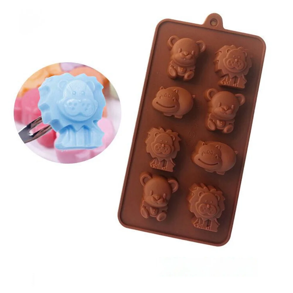 Шоколадная форма в форме медведя Лев антипригарная для украшения десерта торта