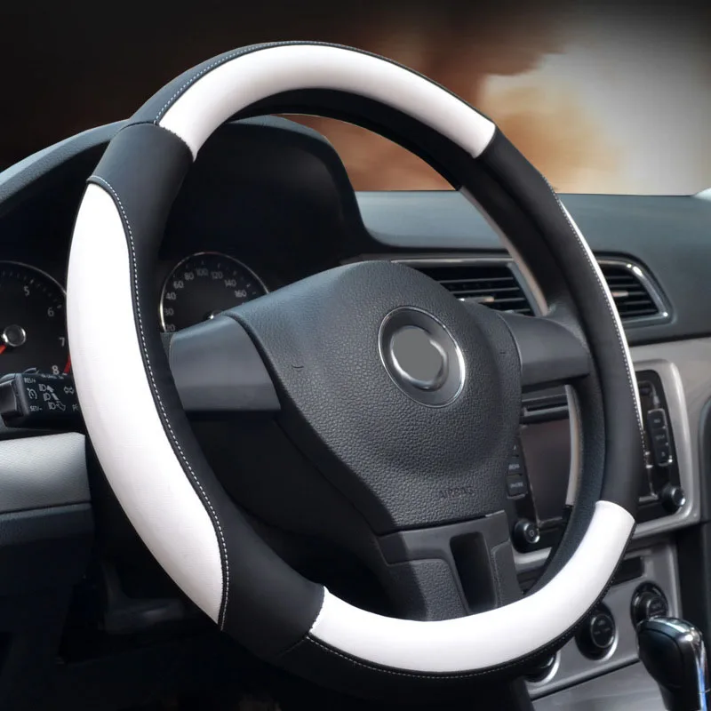 Чехол на руль автомобильный универсальный кожаный чехол Размеры 35 36 37 38 39 40 см 14 15