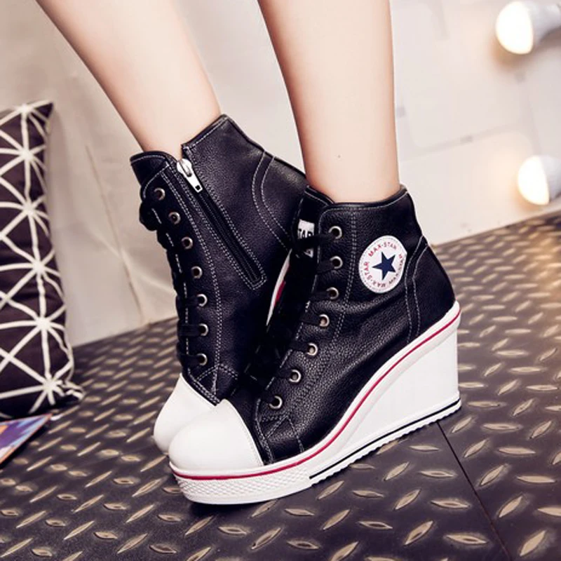 Женские кожаные ботильоны на танкетке со скрытым каблуком Размеры 35 43|Женские