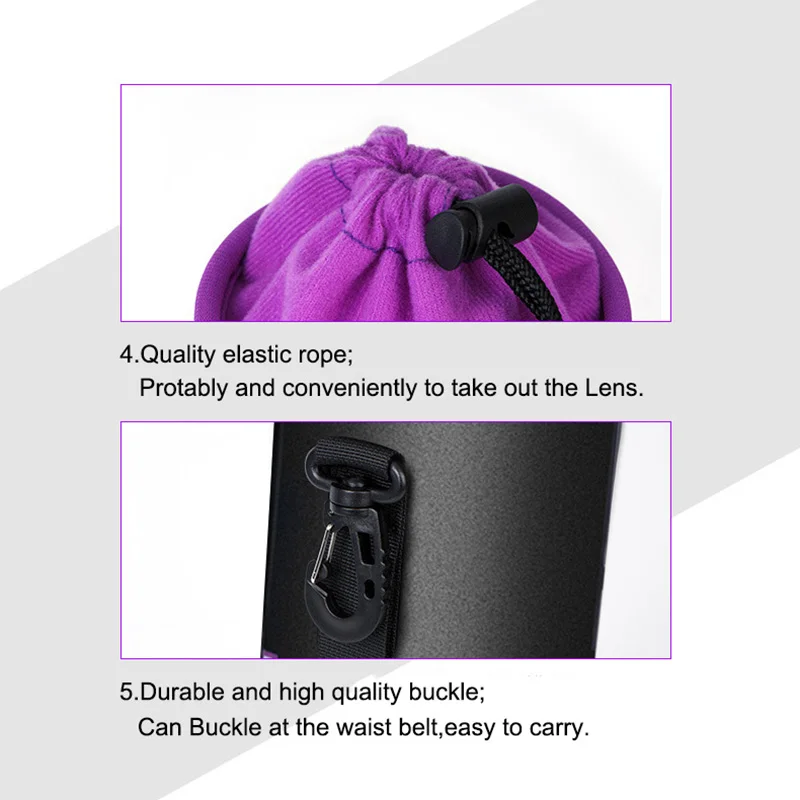 Водонепроницаемый чехол для объектива DSLR камеры мягкий видеокамеры с подкладкой