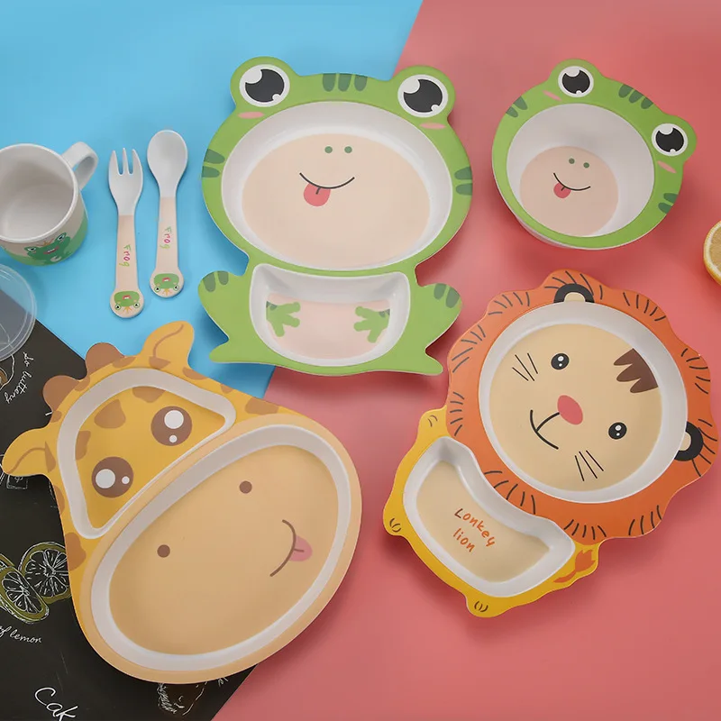 5 шт./компл. ложка вилка подарочный набор натуральная бамбуковая посуда