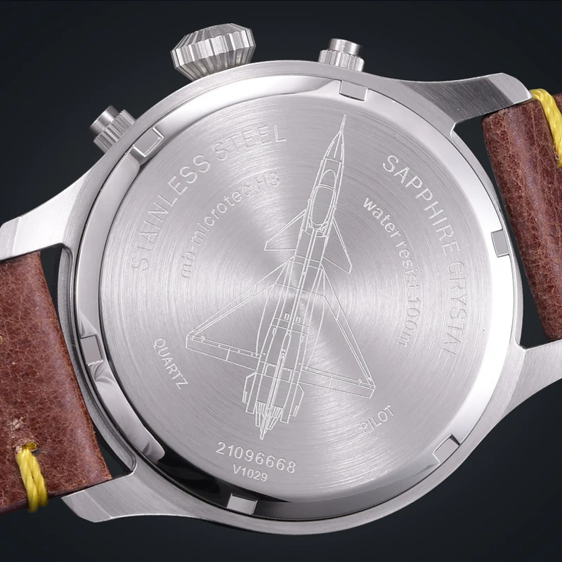 Часы-хронограф Мужские кварцевые водостойкие 100 м | Наручные часы