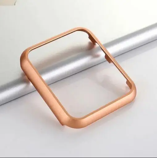 1 шт. нержавеющая стальной корпус часов для Apple Watch band 40 мм 44 мм 38 мм 42 мм для iwatch 4 3 2 1 металлический каркас защитный чехол - Цвет: Rose gold