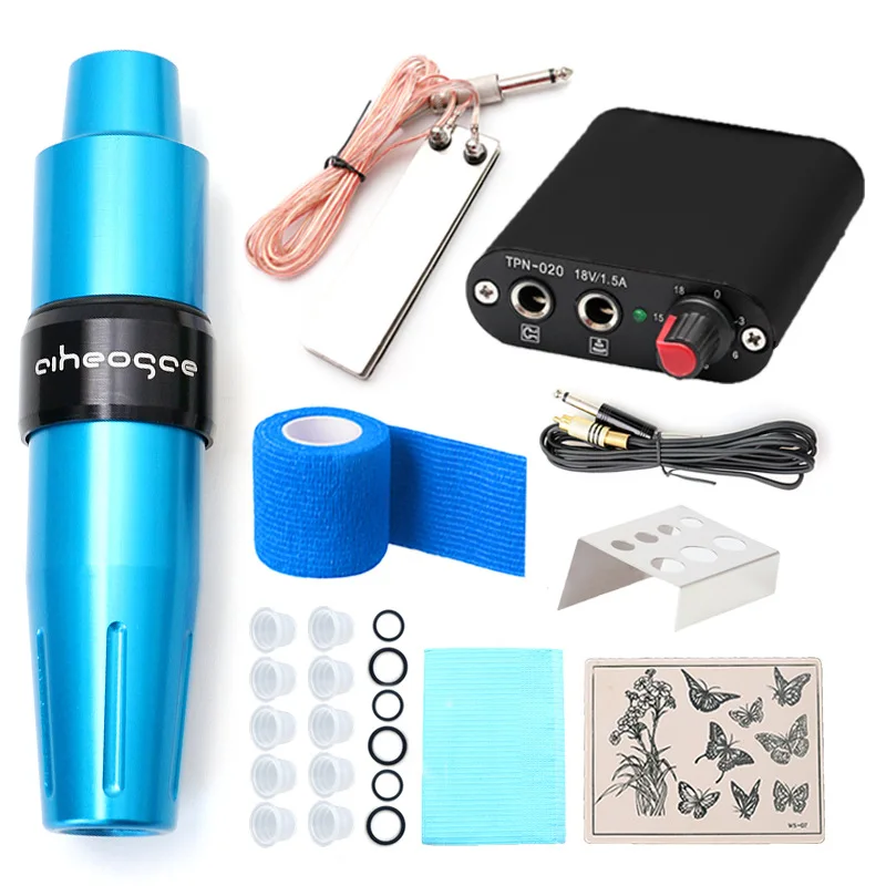

Tattoo Set Tattoo Machine for Permanent Makeup Tattoo Pen Machine Blue Red Tattoo Tool Accessories