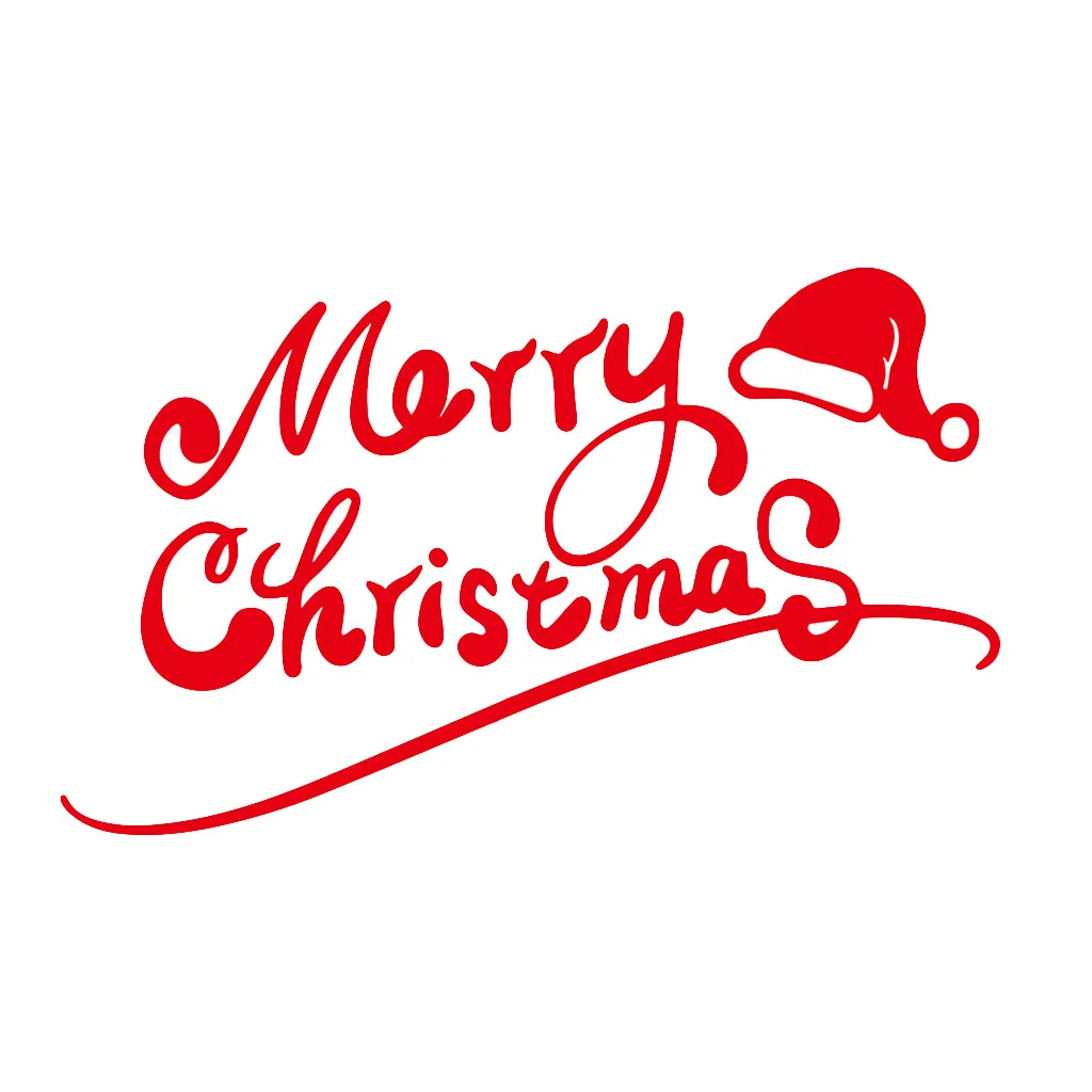 2020 Счастливого Рождества Снежинка Съемная Наклейка на стену Рождественская елка