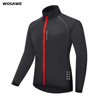 wosawe autumn mens cycling windbreaker long jersey lightweight windproof jacket water repellent bicycle mtb road bike clothing