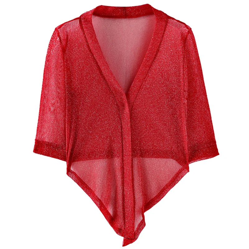 Женский тонкий свисающий Болеро с рукавом 1/2 болеро коротким облегающий женский