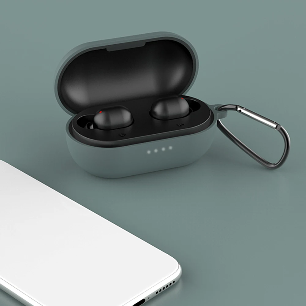 

Cover For Haylou GT1 pro 3 Solid Earphone Case For Haylou GT1 Pro Case Earpods Accessories Headset Cover Soft Silicone With Hook