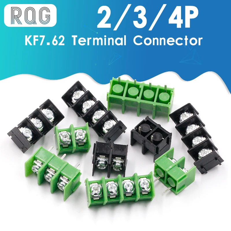 

5 шт. KF7.62 2P 3P 4P концевой разъем, шнековый Соединитель с соединением, шаг 7,62 мм, 2 контакта, 3 контакта, 4 контакта для Arduino