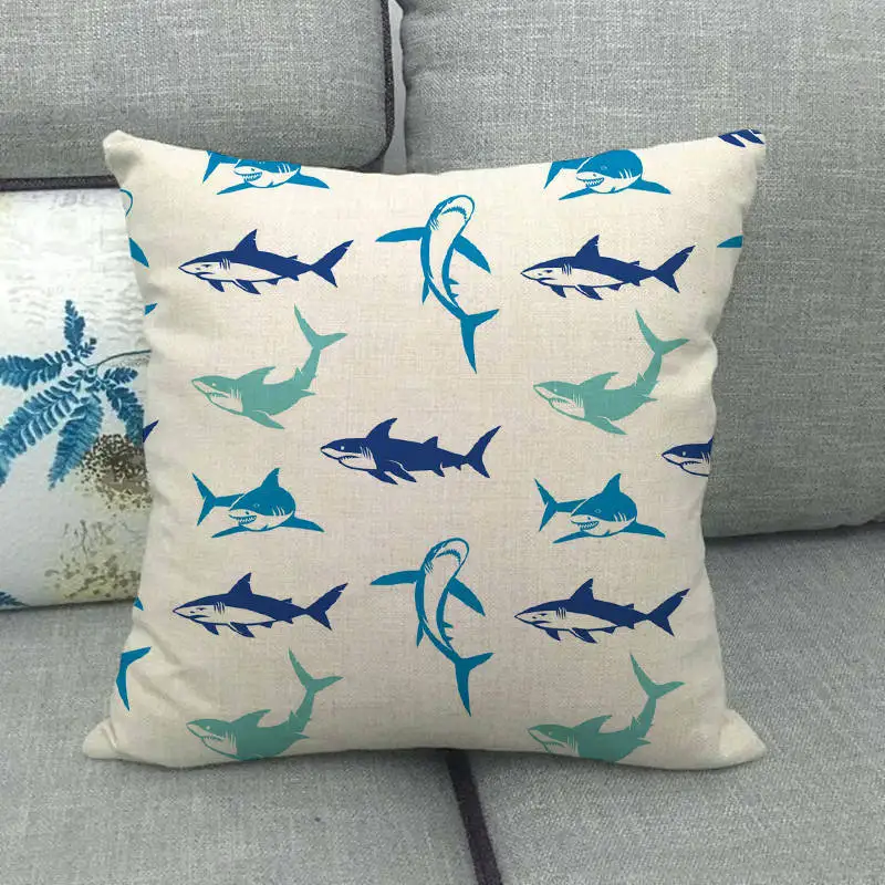 Простые льняные/Хлопковые наволочки с двойным рисунком 45 см * для диванной