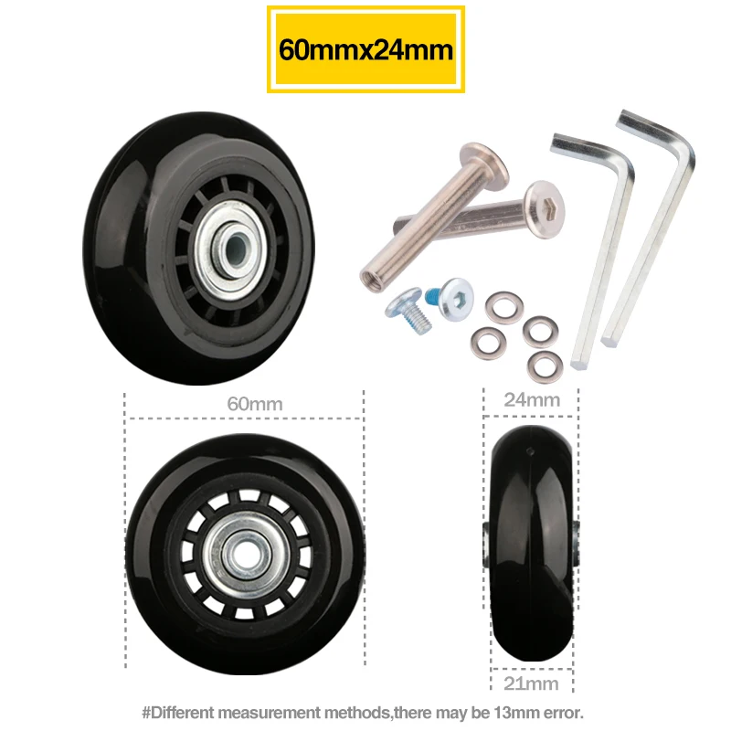 Luggage travel luggage universal wheel replacement wheel rubber wheel caster rim repair universal silent accessories