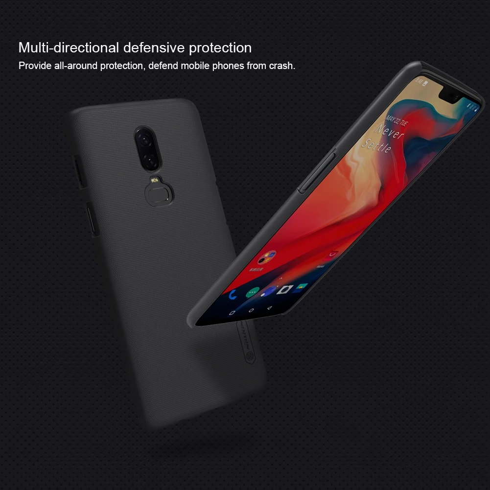 Для Oneplus 6 чехол матовый чехол NILLKIN для Oneplus 6 Чехол твердый пластиковый чехол на заднюю панель для One plus 6 с подарком
