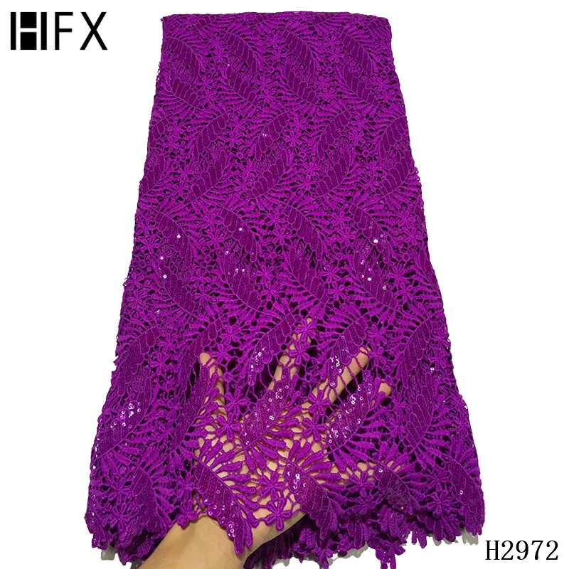 HFX жженая оранжевая африканская кружевная ткань tissu dentelle страз perle гипюровая кружевная ткань высокого качества женское платье H2972