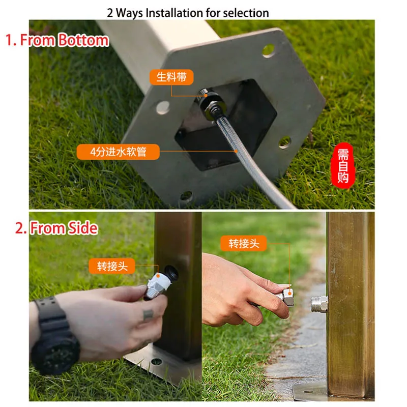 Черная матовая садовая водная колонка квадратный полив напольный водопроводный