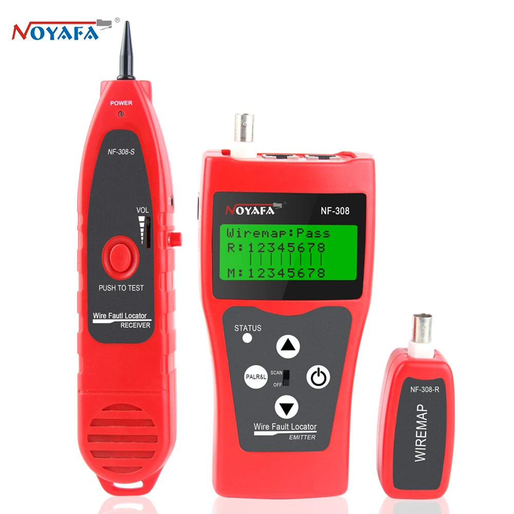 

NOYAFA NF-308 Wire Fault Locator Lan Cable Tester Check Wiring RJ45 RJ11 BNC Cable Tracker Test