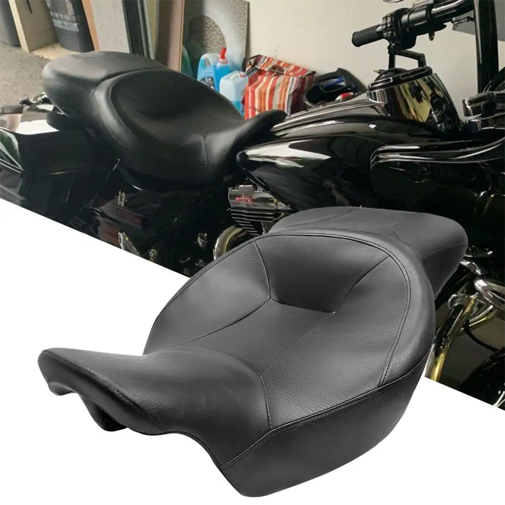 Мотоцикл водитель Rider ПАССАЖИРСКОЕ СИДЕНЬЕ два на заказ Кафе Racer Ретро сиденье подходит для Harley Touring Road King Electra Street Glide