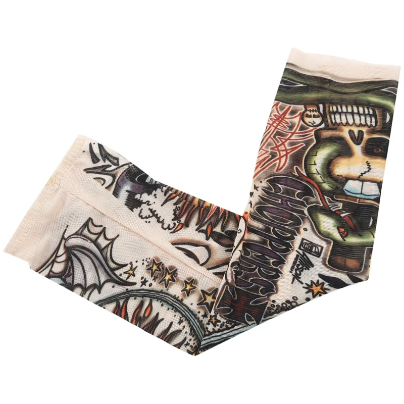 ASDS-Heart Skull эластичные Временные татуировки рукава чулок для детей | Аксессуары