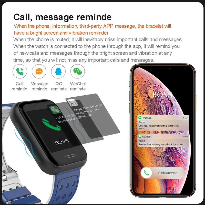Смарт часы A8 IP67 водонепроницаемые спортивные для фитнеса трекер сердечного