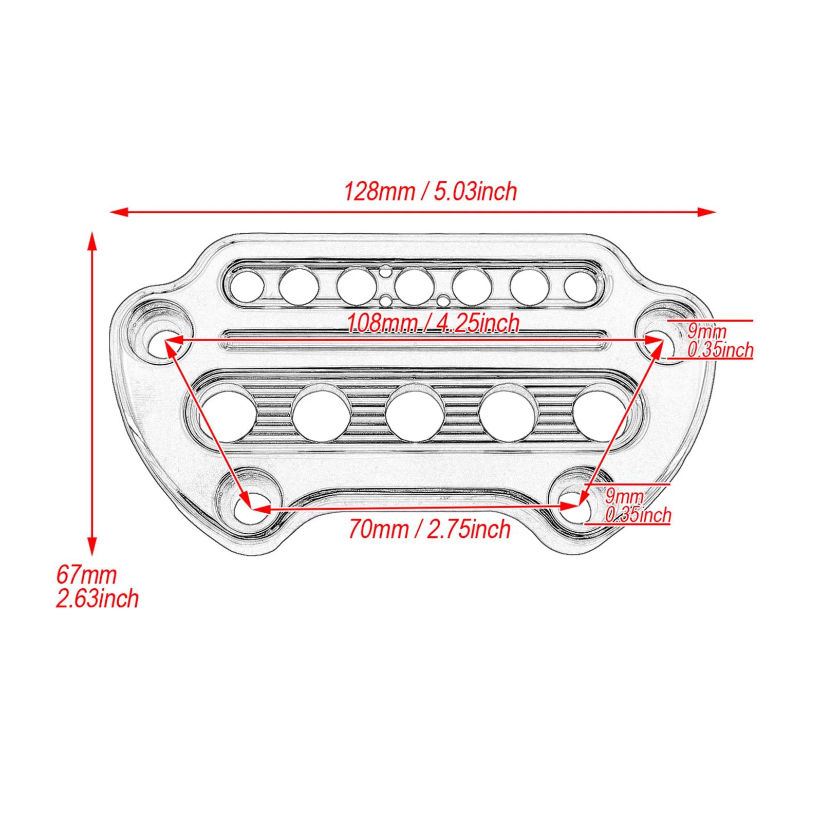 Светосветильник индикатор мотоцикла лампа на руль верхняя планка зажимы