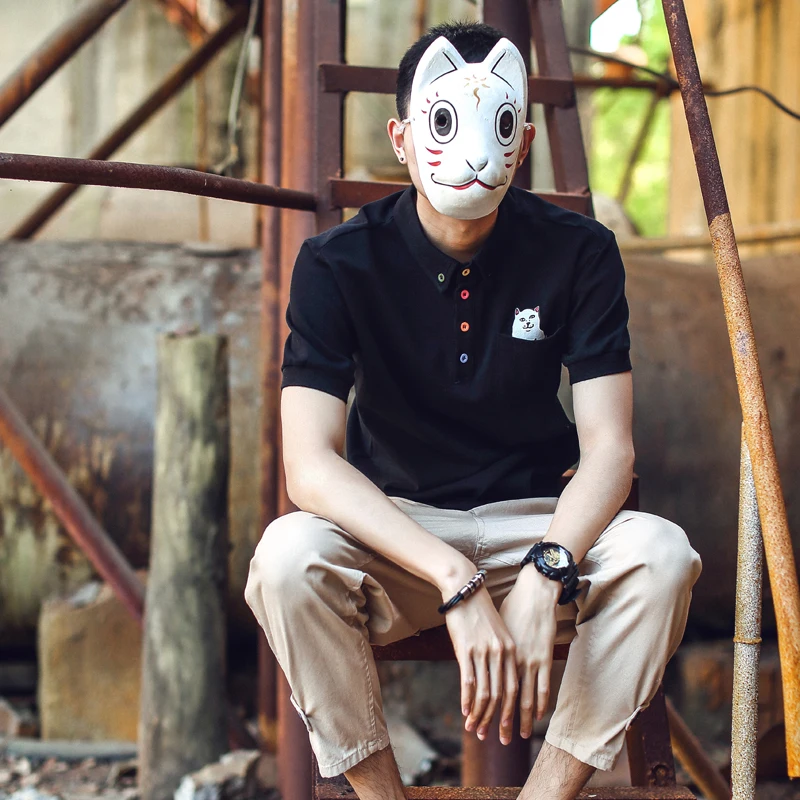 Мужские поло летние рубашки с коротким рукавом карманами 2020 # D885 M-5XL | Мужская