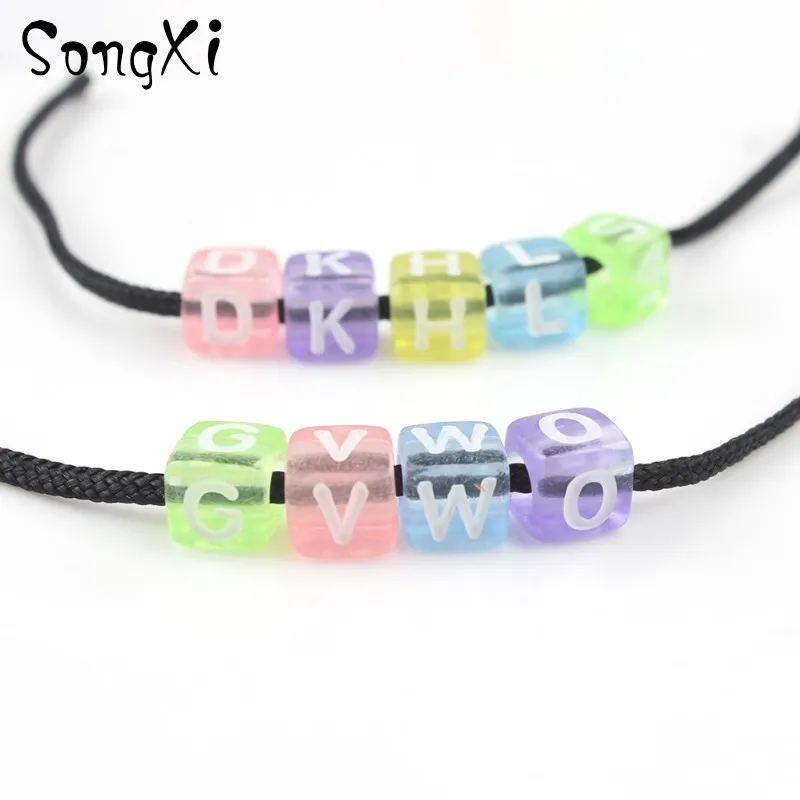 Акриловые бусины буквы алфавита 6 мм 100 шт.|Бусины| |