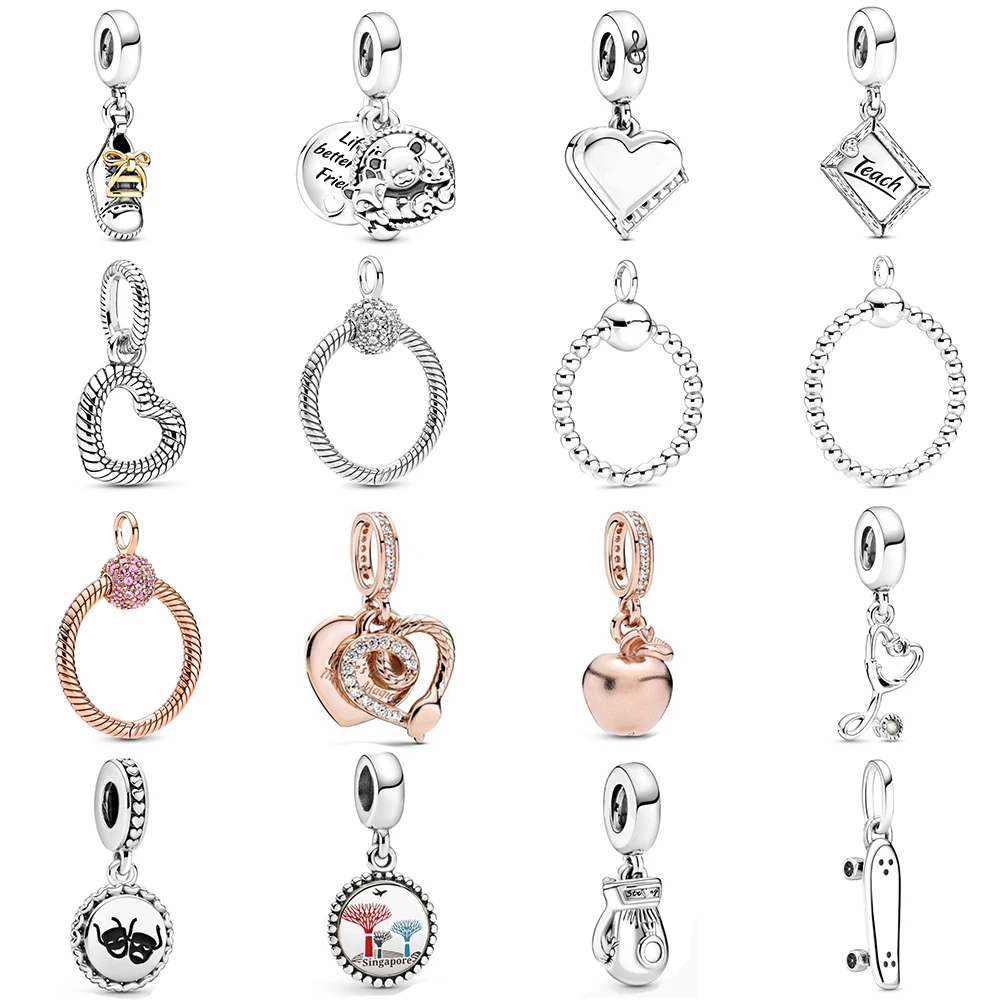 

NEW 2020 100% 925 Sterling Silver Autumn 2020 Collection Pendant Dangle Fit DIY Women Bracelet Original Fashion Jewelry Gift