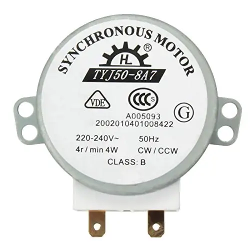 AC 220 V-240 V 4W 50/60 Гц 4 R CW/CCW микроволновый поворотный стол с синхронным электродвигателем TYJ50-8A7 D вал 4 об/мин