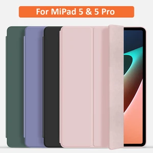 2021 for xiaomi mi pad 5 flip stand case smart wake sleep silicone cover for xiaomi mipad 5 pro funda pencil magnetic charging free global shipping