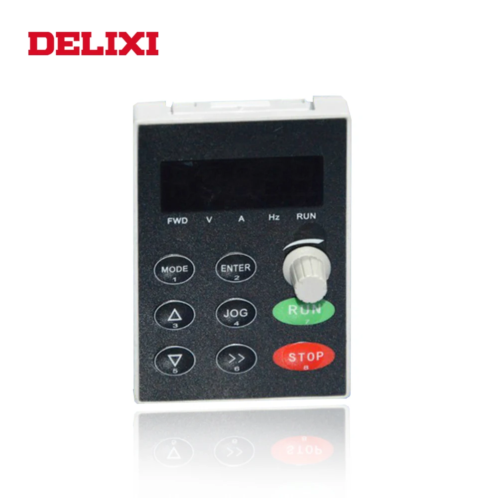 keyboard Panel DELIXI AC 220V 0.4KW/0.75KW/1.5KW/2.2KW однофазный VFD инвертор диски для мотора Скорость Управление 50/60HZ DC преобразователь частоты - Цвет: keyboard Panel