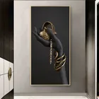 Африканские черные руки держат ювелирные изделия холст художественные плакаты и принты искусство холст настенные картины художественные картины для гостиной