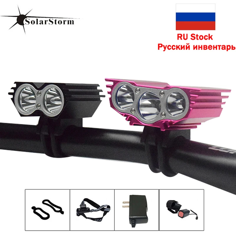 Водонепроницаемый LED фонарь для велосипеда+ 8000 мАч аккумулятор+ зарядное устройство велосипедов велосипедные аксесуары для