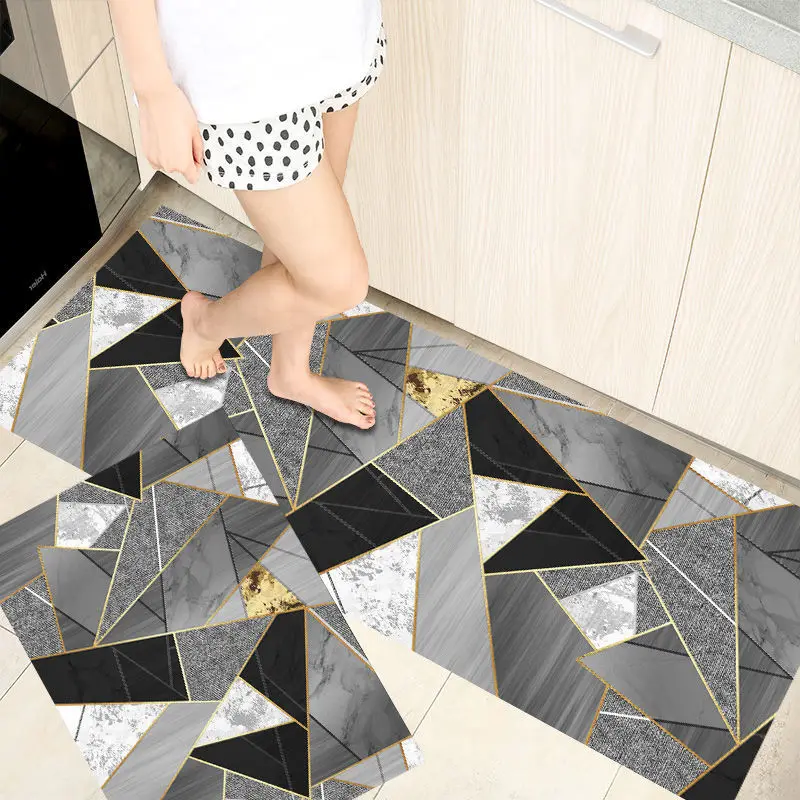 

Kitchen carpet absorbent and oil-proof floor mats long bathroom non-slip foot mats door door mats home bedroom carpets
