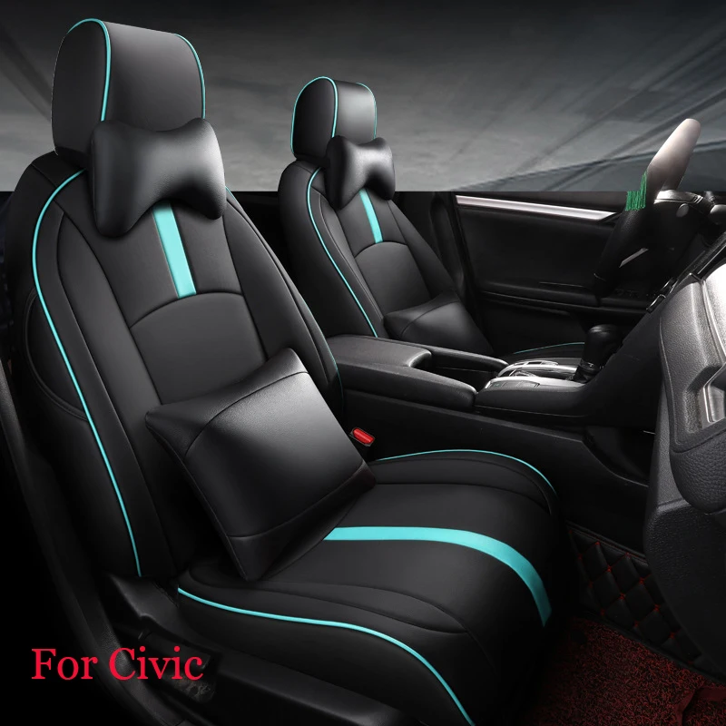 Специальный чехол для автомобильного сиденья под заказ Honda Civic 2016 2017 Кожаная
