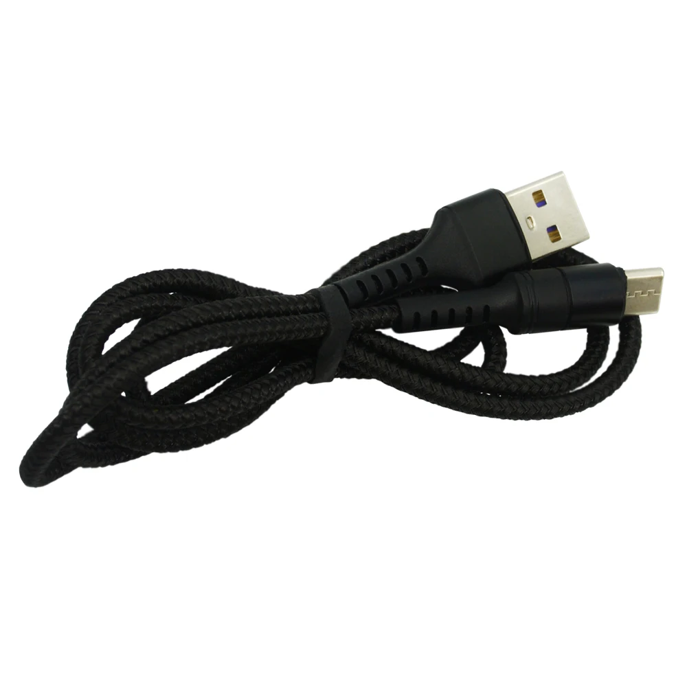 CHAURE usb type C кабель 5a для huawei Xiaomi мобильный телефон кабель для быстрой зарядки синхронизации данных type c кабель для быстрой зарядки 1 м 2 м - Цвет: Черный