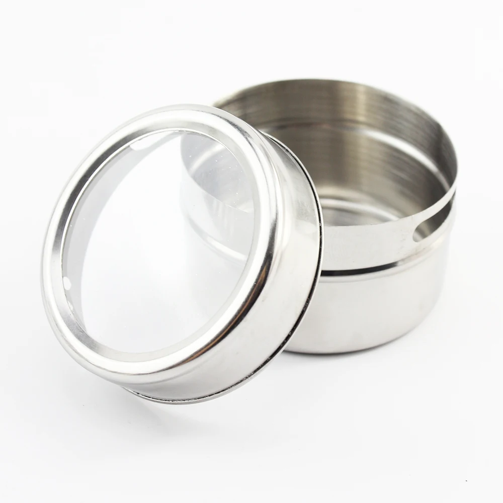 6 шт./компл. Магнитная бутылочка для специй из нержавеющей стали Набор высокого