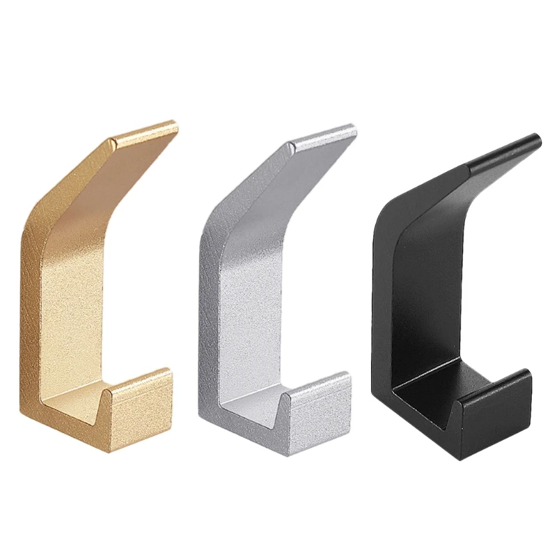 

896B Aluminum Alloy Heavy Duty Adhesive Hooks with Strong Glue Wall Hooks Sturdy Decorative Coat Rack for Hanging Hat Towel