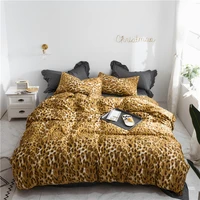 new 3d printed leopard bedding set luxury duvet cover set with pillowcase adults home textiles white bed linen 23pcs