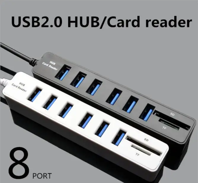 Концентратор COMBO 8-портовый сплиттер Удлинительный USB комбинации 3/6 порт 2 0 HUB