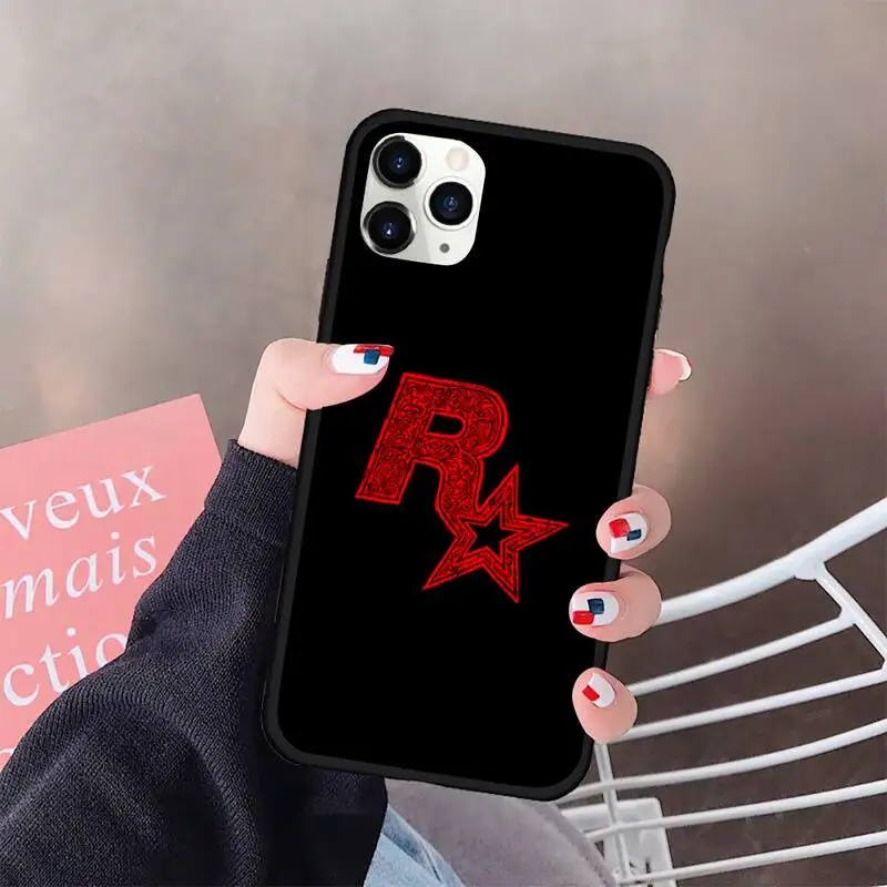 

KPUSAGRT rockstar games Phone Case Rubber for iPhone 11 pro XS MAX 8 7 6 6S Plus X 5S SE 2020 XR case