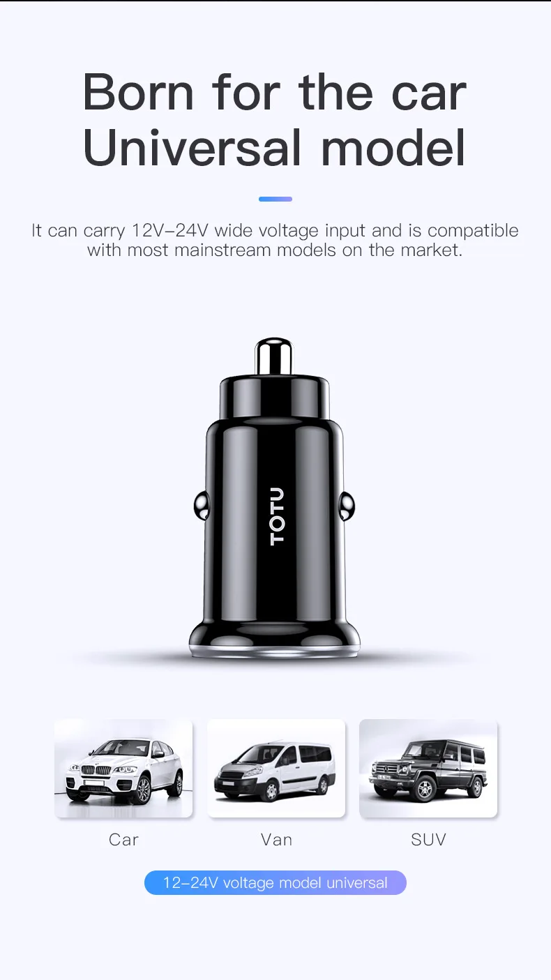 

TOTU 17W Car Charger USB Fast Phone Charger with Quick Charge Type C PD Charger For iPhone 12 12 mini 12 Pro Max iphone 11 11Pro
